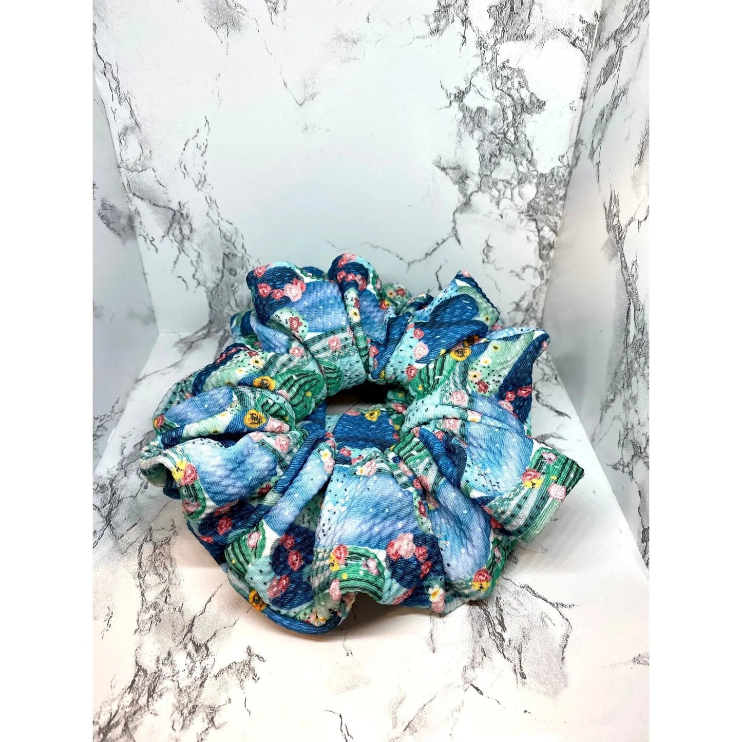 Floral Cactus Summer Bullet Scrunchie