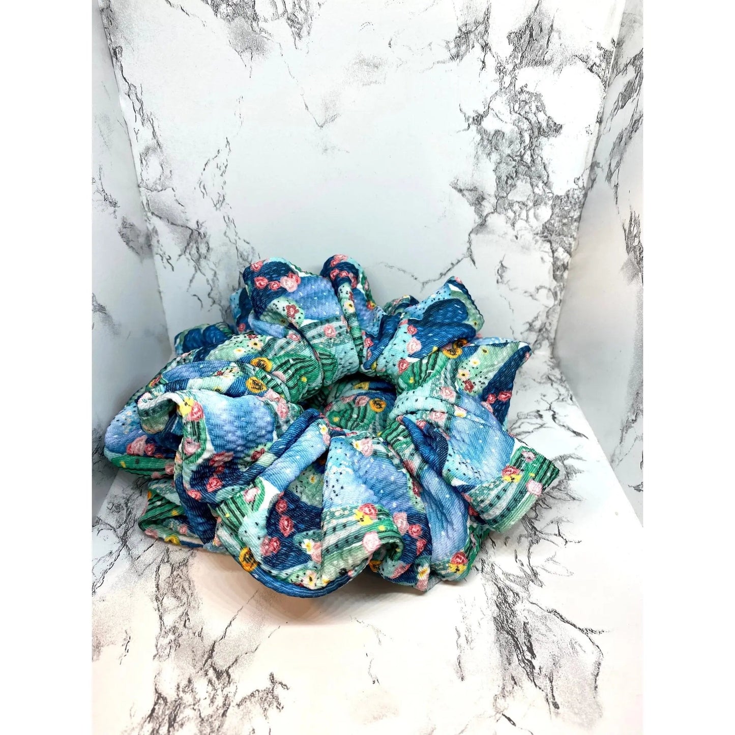 Floral Cactus Summer Bullet Scrunchie