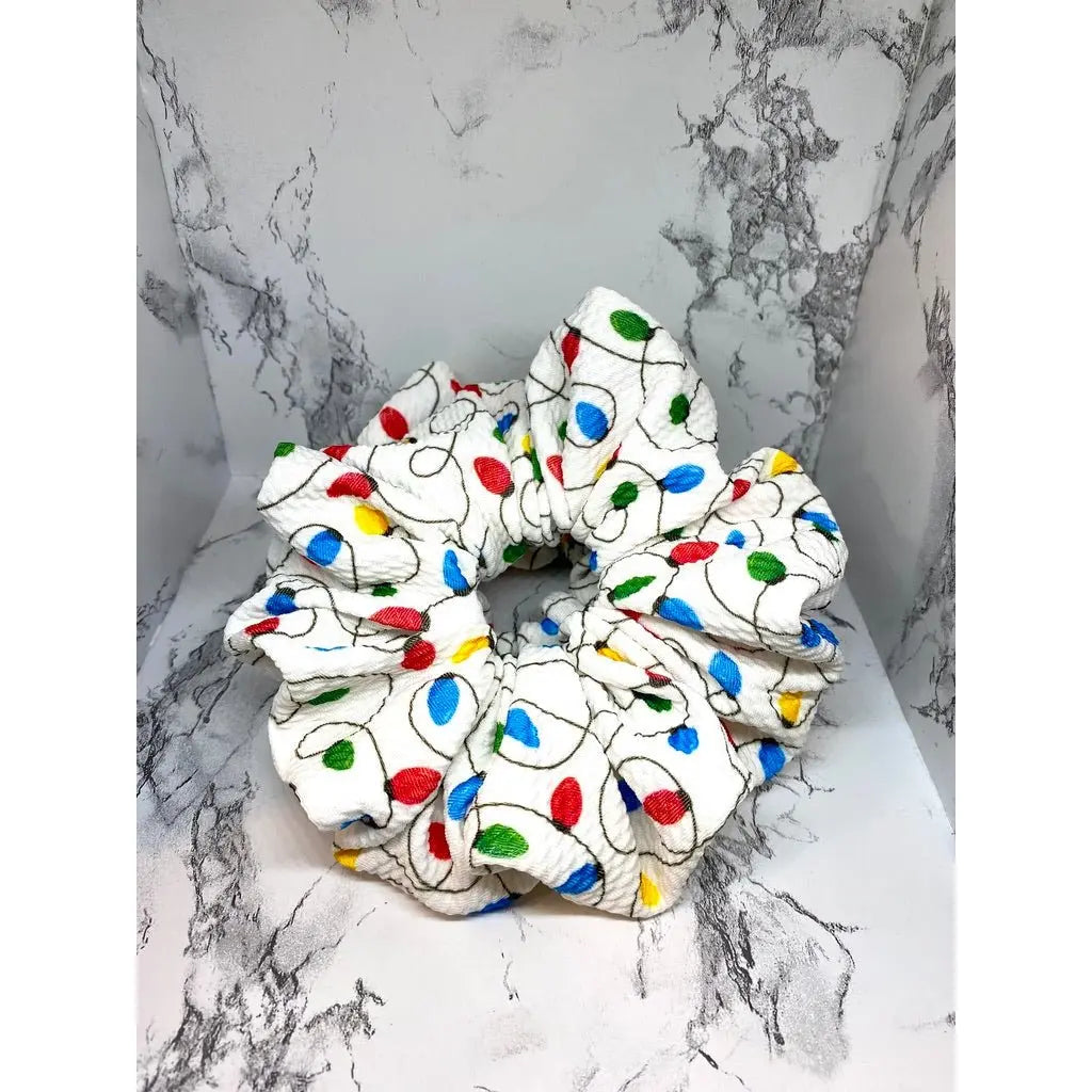 White Lights Christmas Bullet Scrunchie