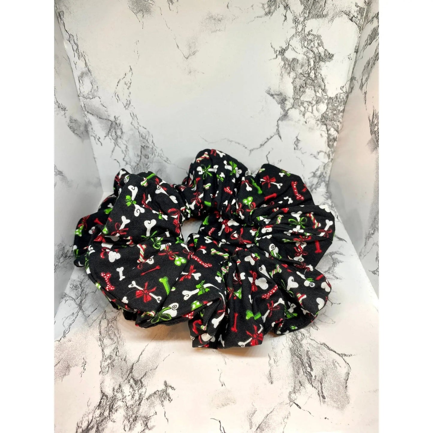 Dog Bone Christmas Scrunchie