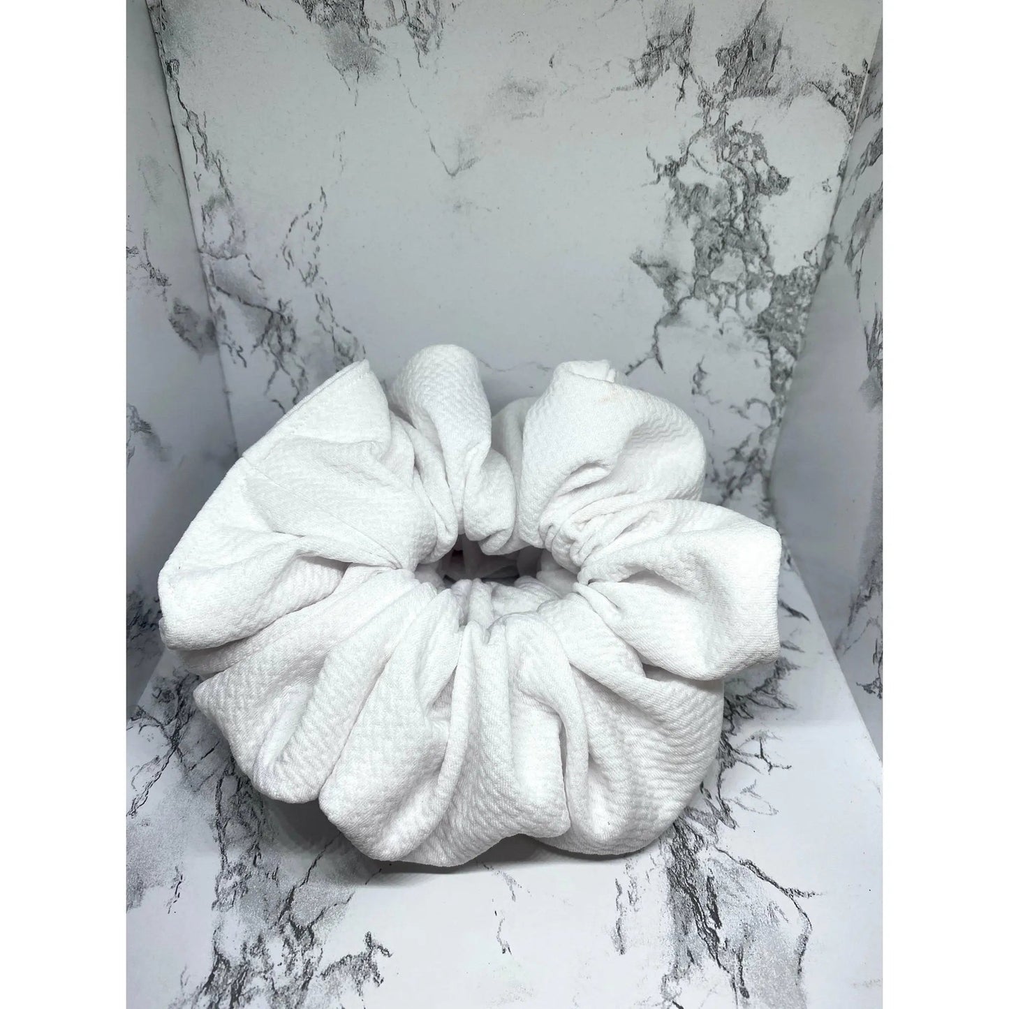 White Bullet Scrunchie