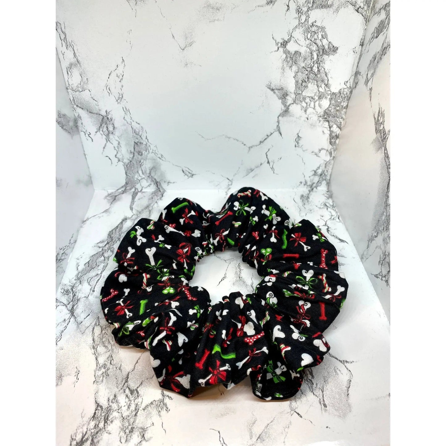 Dog Bone Christmas Scrunchie