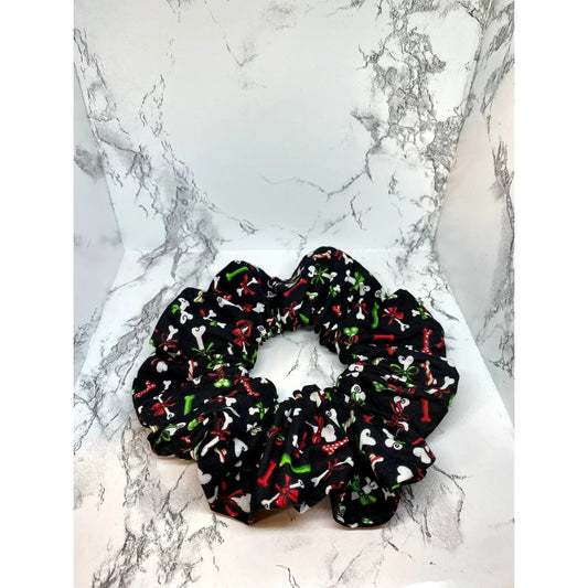 Dog Bone Christmas Scrunchie