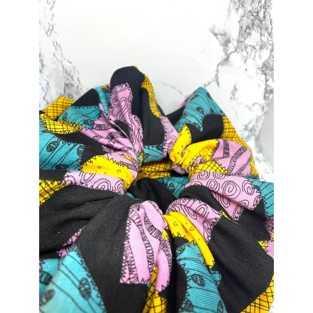 Printed Nightmare Before Christmas Halloween Scrunch