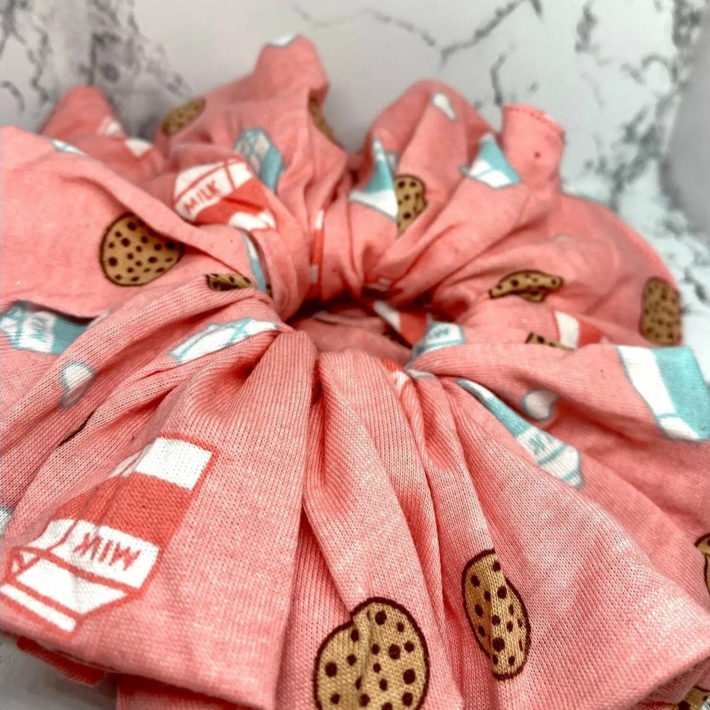 Cookies and Milk Pink Scrunchie