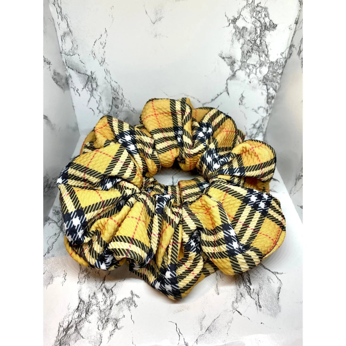 Designer Plaid Bullet Scrunchie