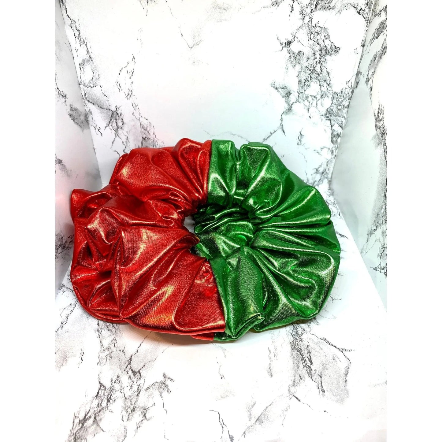 Faux Leather Christmas Scrunchie