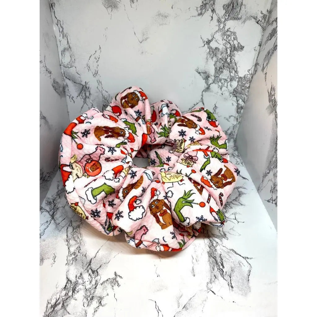 Pink Grinch Characters Christmas Bullet Scrunch