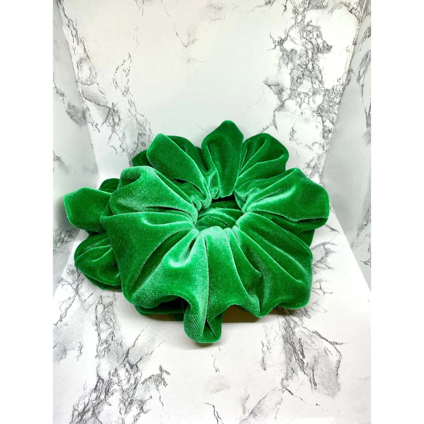 Green Velvet Scrunchie