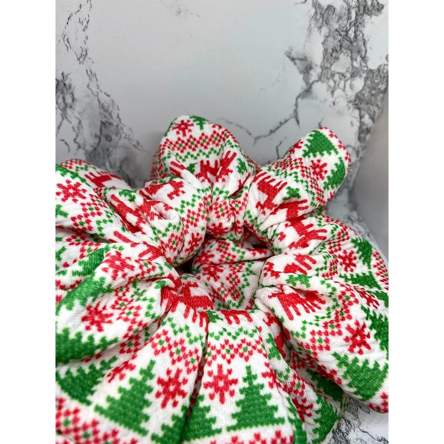 Ugly Sweater Christmas Bullet Scrunchie