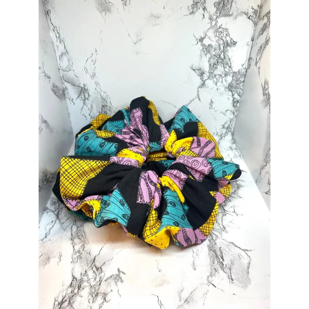 Printed Nightmare Before Christmas Halloween Scrunch