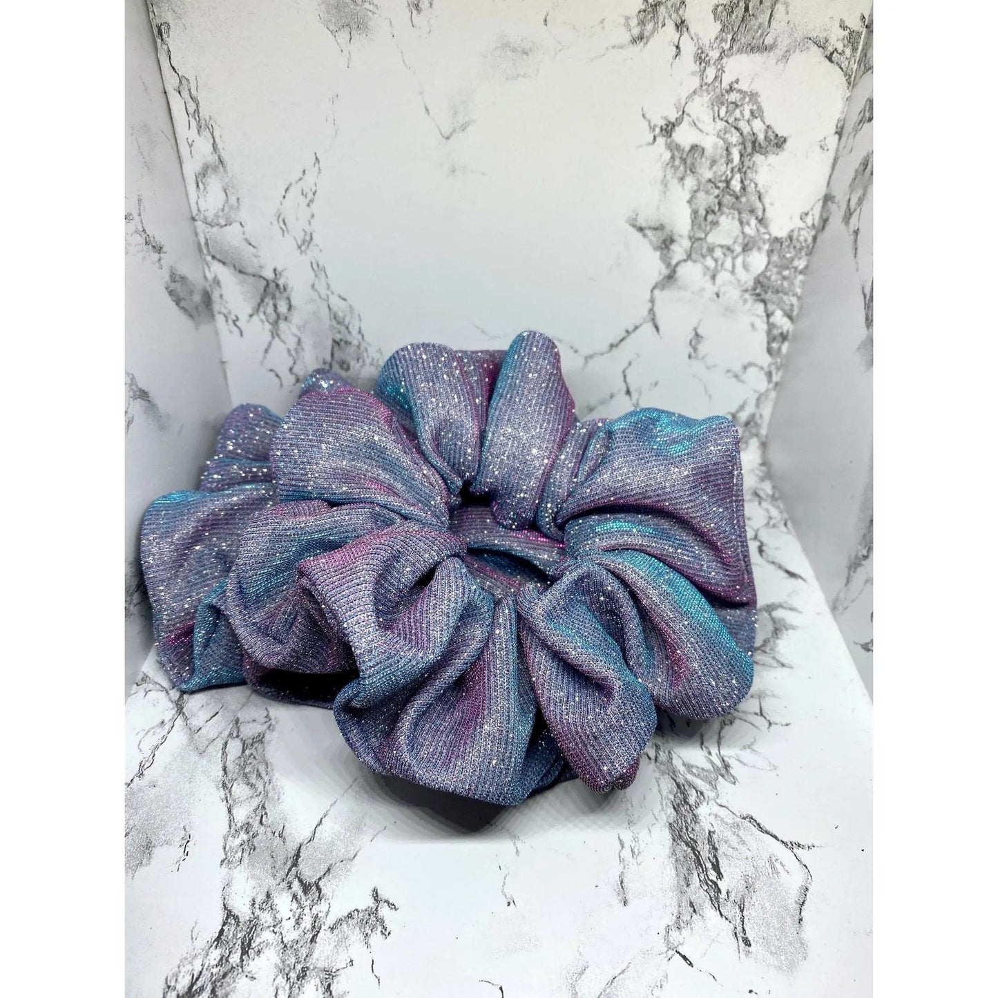 Blue Purple Sparkle Scrunchie