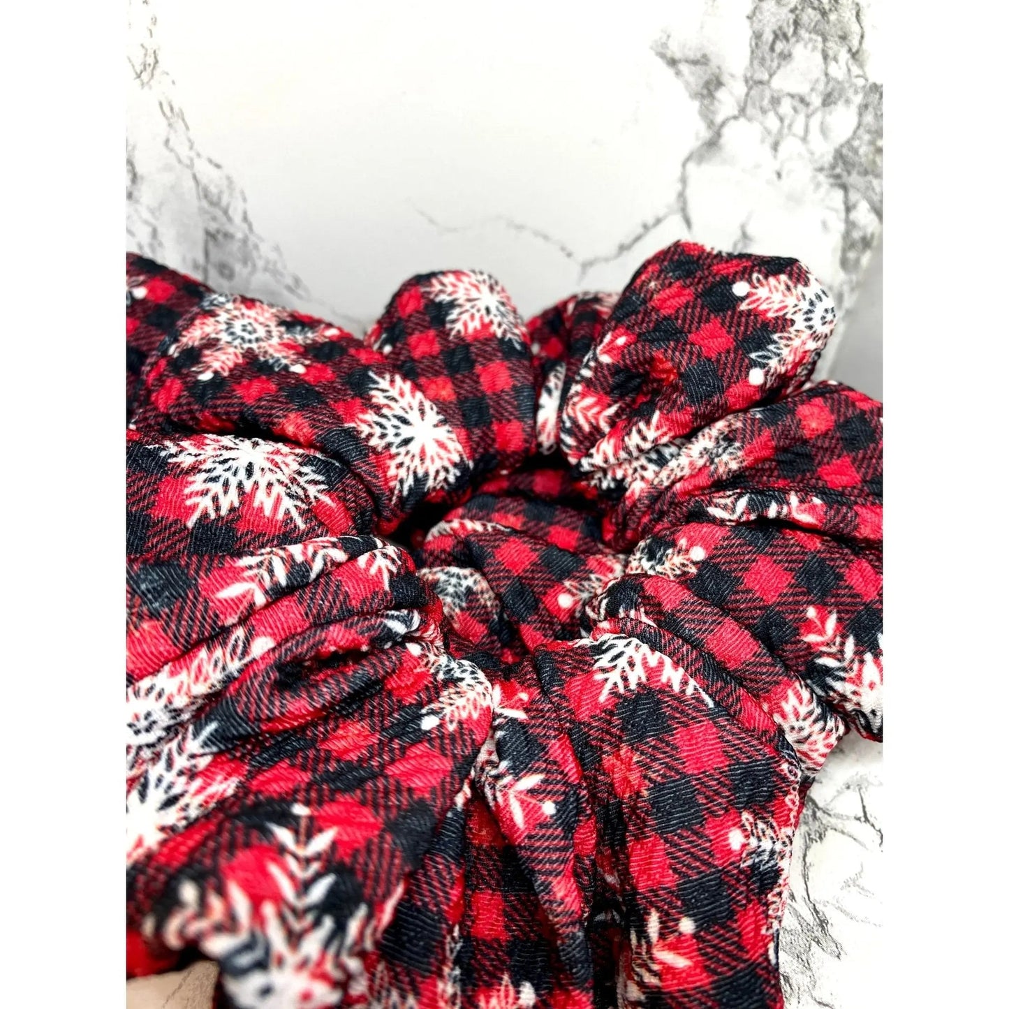 Buffalo Snowflake Christmas Bullet Scrunchie