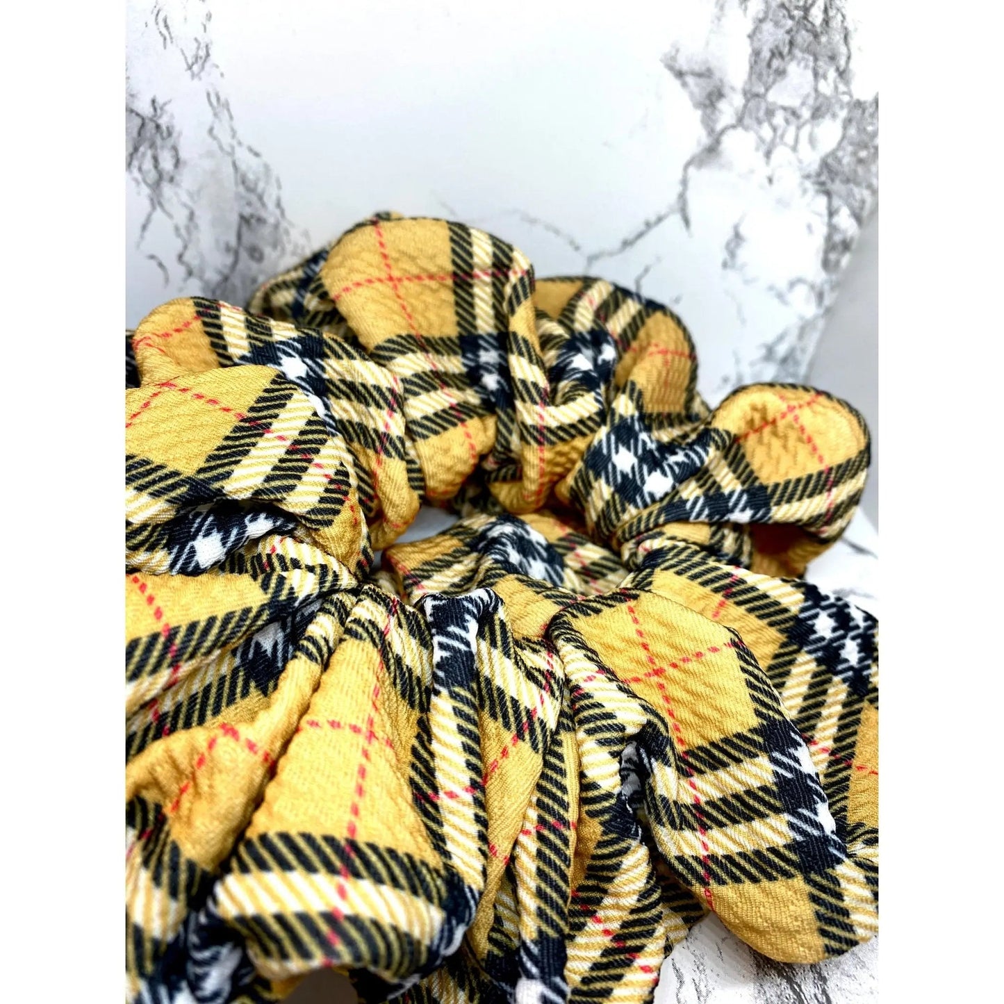 Designer Plaid Bullet Scrunchie
