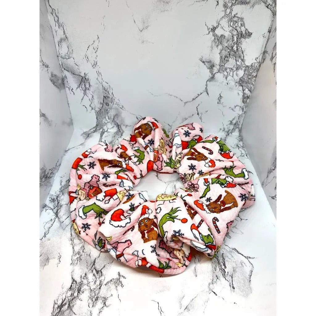 Pink Grinch Characters Christmas Bullet Scrunch