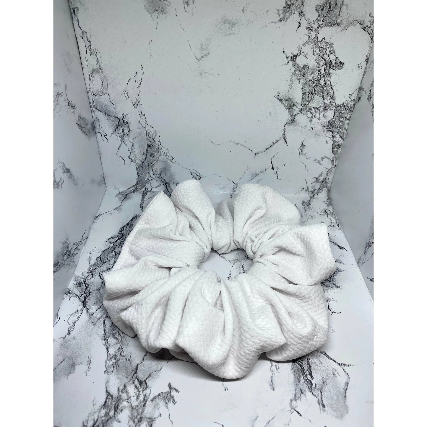 White Bullet Scrunchie