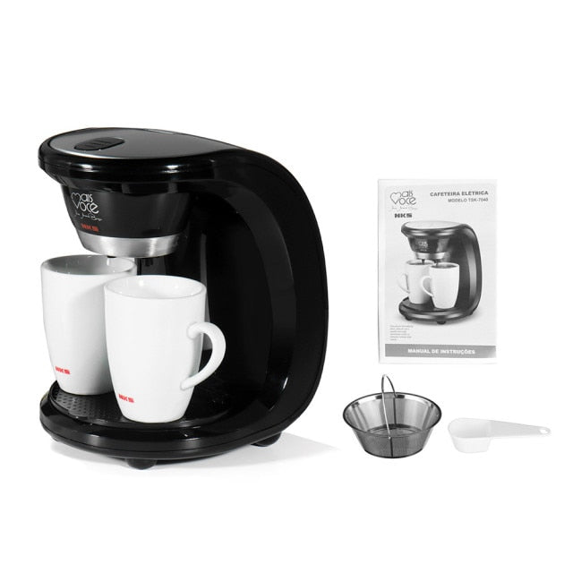 450W Household Electric Steam Drip Coffee Maker Automatic Dual Cup Coffee Machine Dual-use American Coffee Tea Machine 110V/220V-3