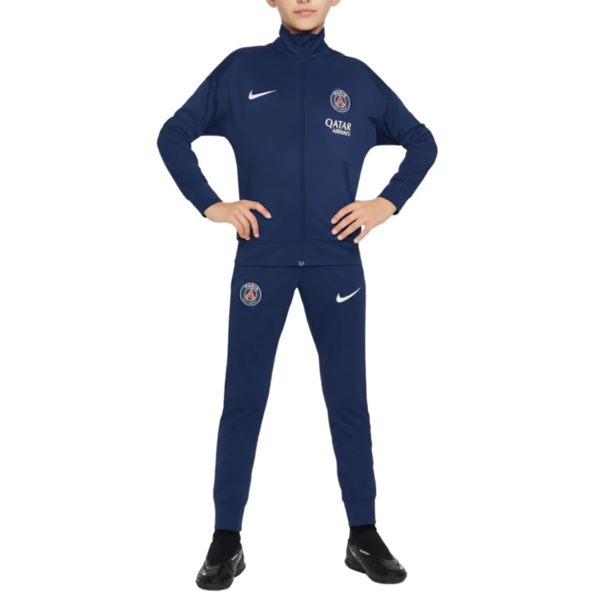 Kids - PSG navy blue Fanwear presentation tracksuit 2025/26 - Nike-1