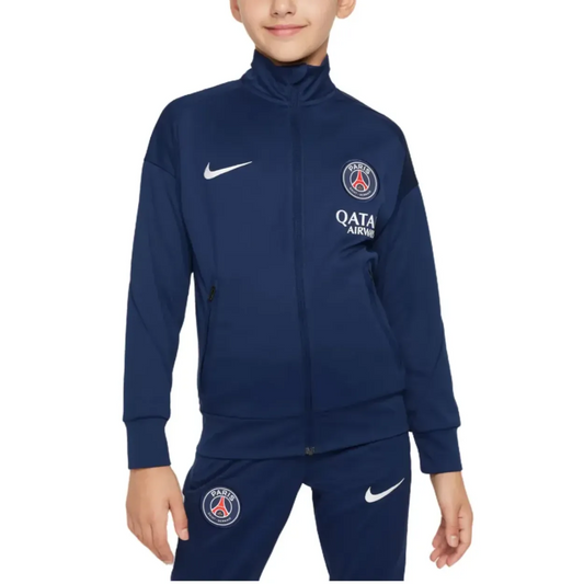 Kids - PSG navy blue Fanwear presentation tracksuit 2025/26 - Nike-0