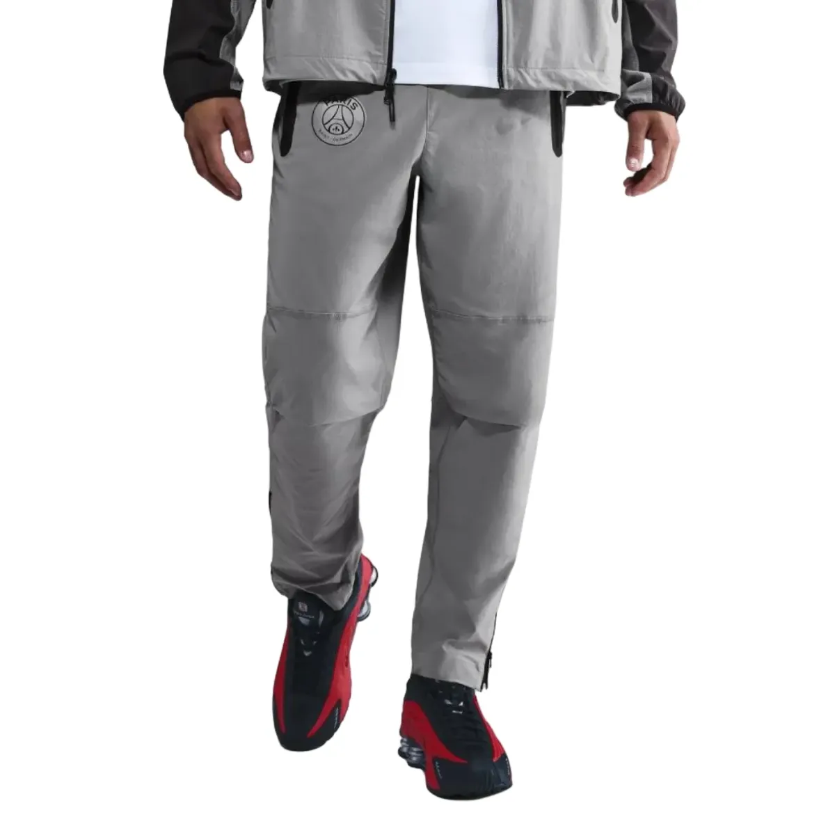 PSG grey Tech Woven presentation tracksuit 2025/26 - Nike-2