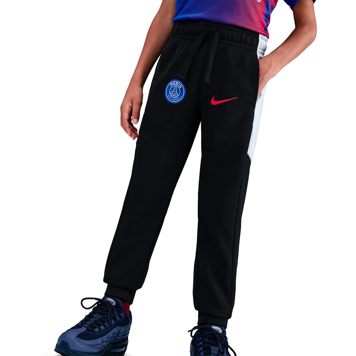 Kids - PSG UCL black casual presentation tracksuit 2025/26 - Nike-1