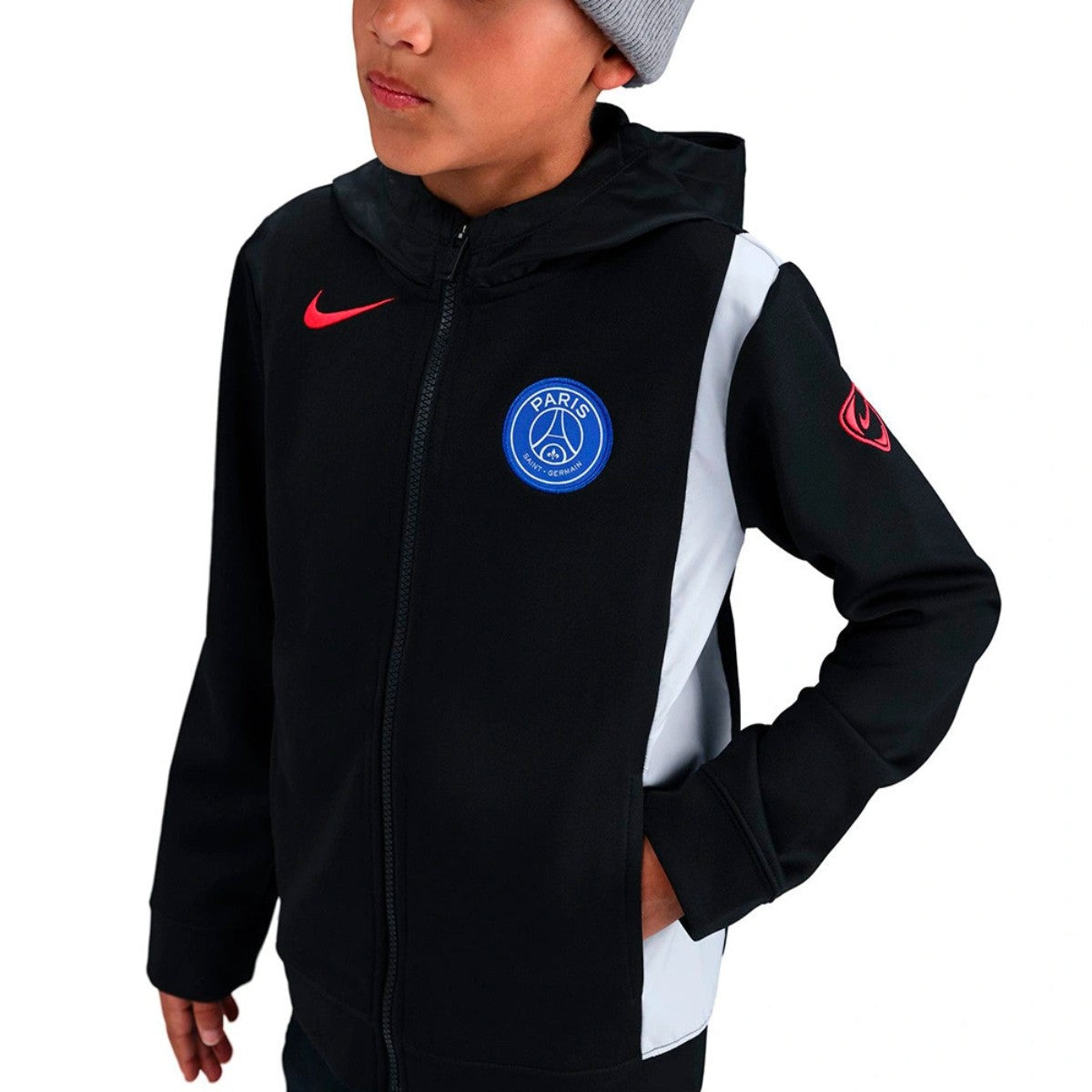 Kids - PSG UCL black casual presentation tracksuit 2025/26 - Nike-2