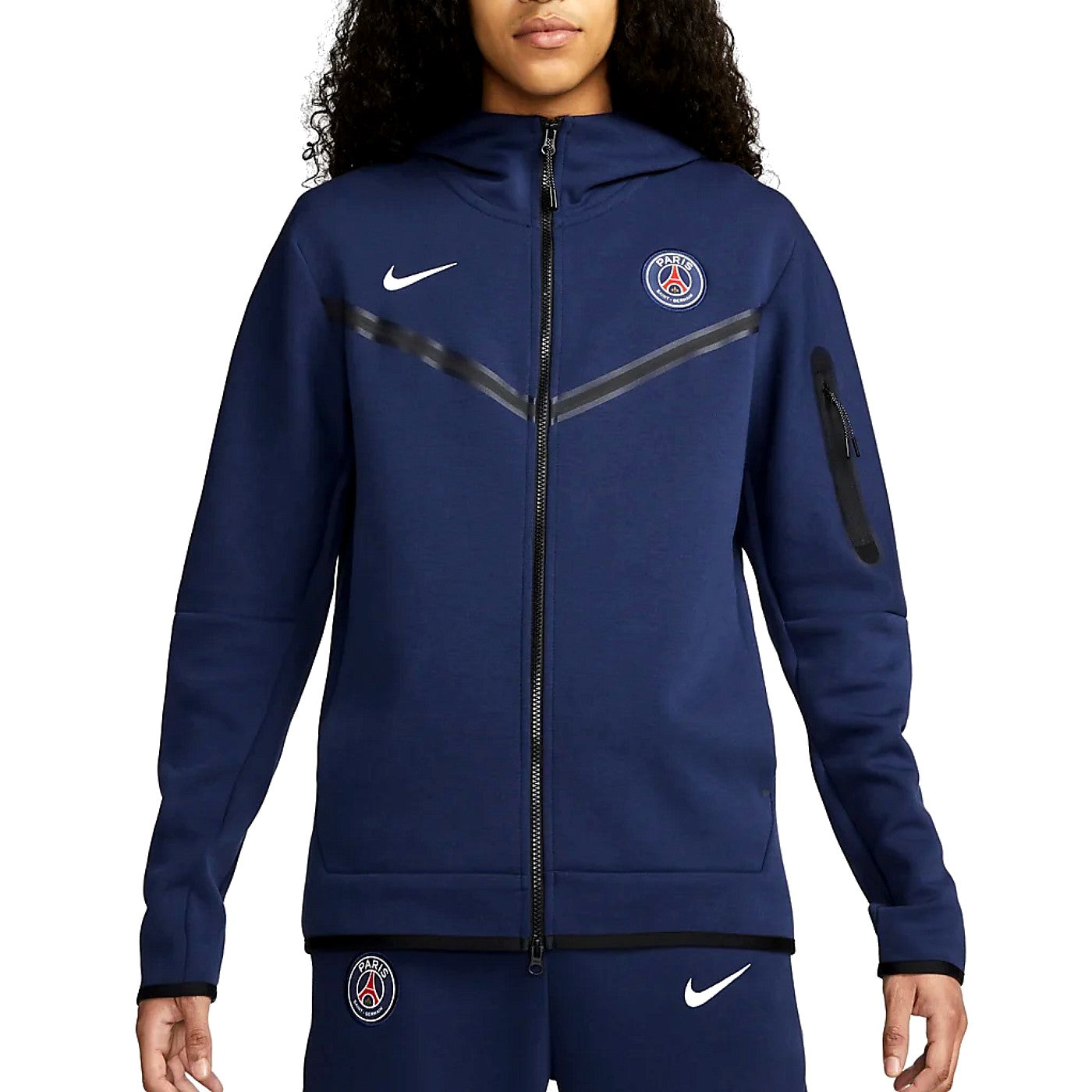 PSG Tech Fleece navy presentation Soccer tracksuit 2022/23 - Nike-0