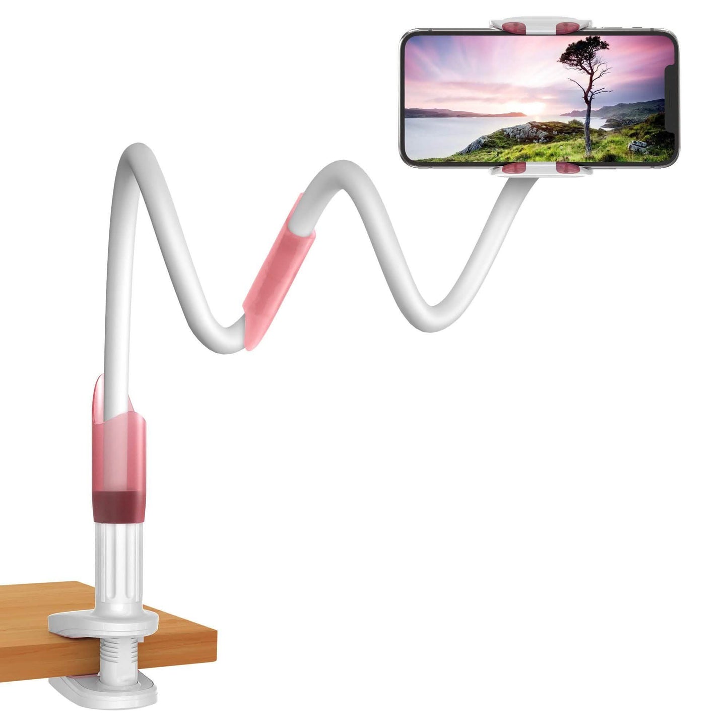 Purely Gooseneck Phone Holder - Flexible Arm Cell Phone Stand for Desk