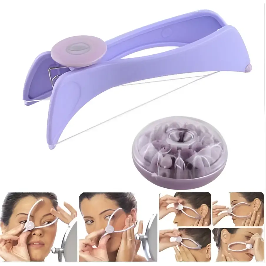 Purple Manual Cotton Hair Remover Facial Hair Tool