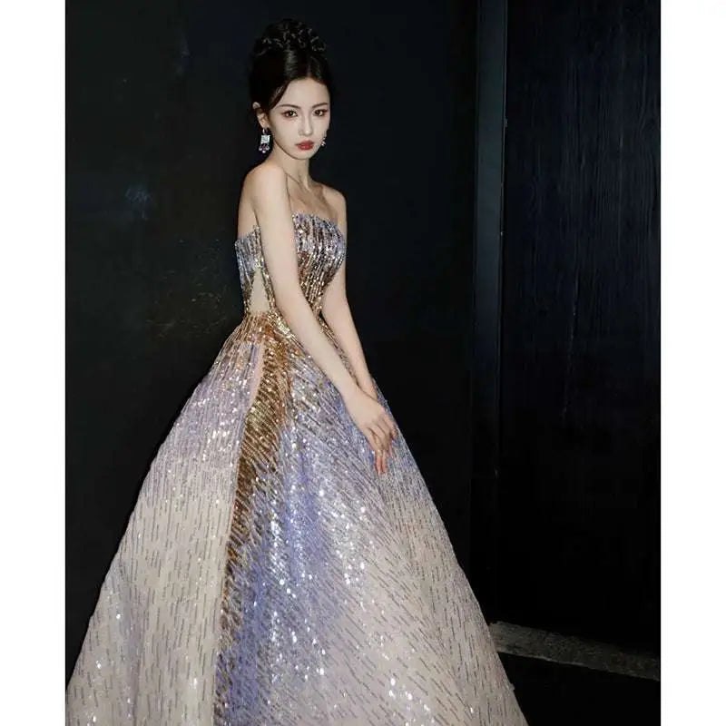 Purple Tube Embossed Toast Dress