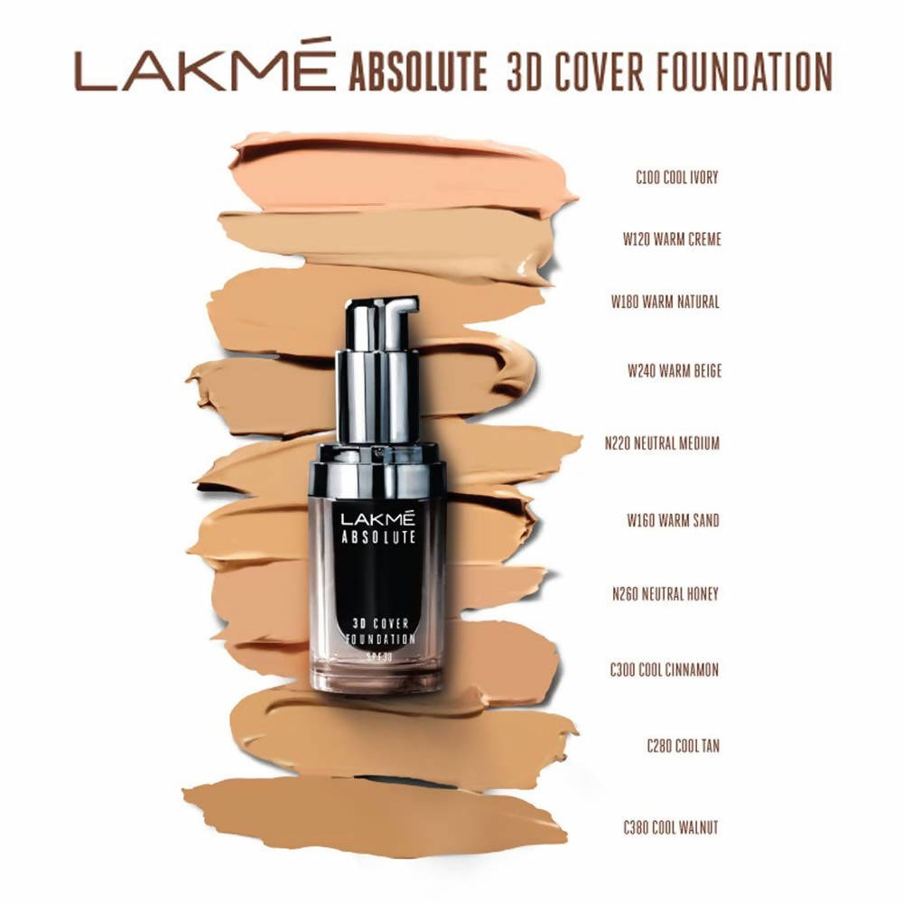 Lakme Absolute 3D Cover Foundation - Cool Tan