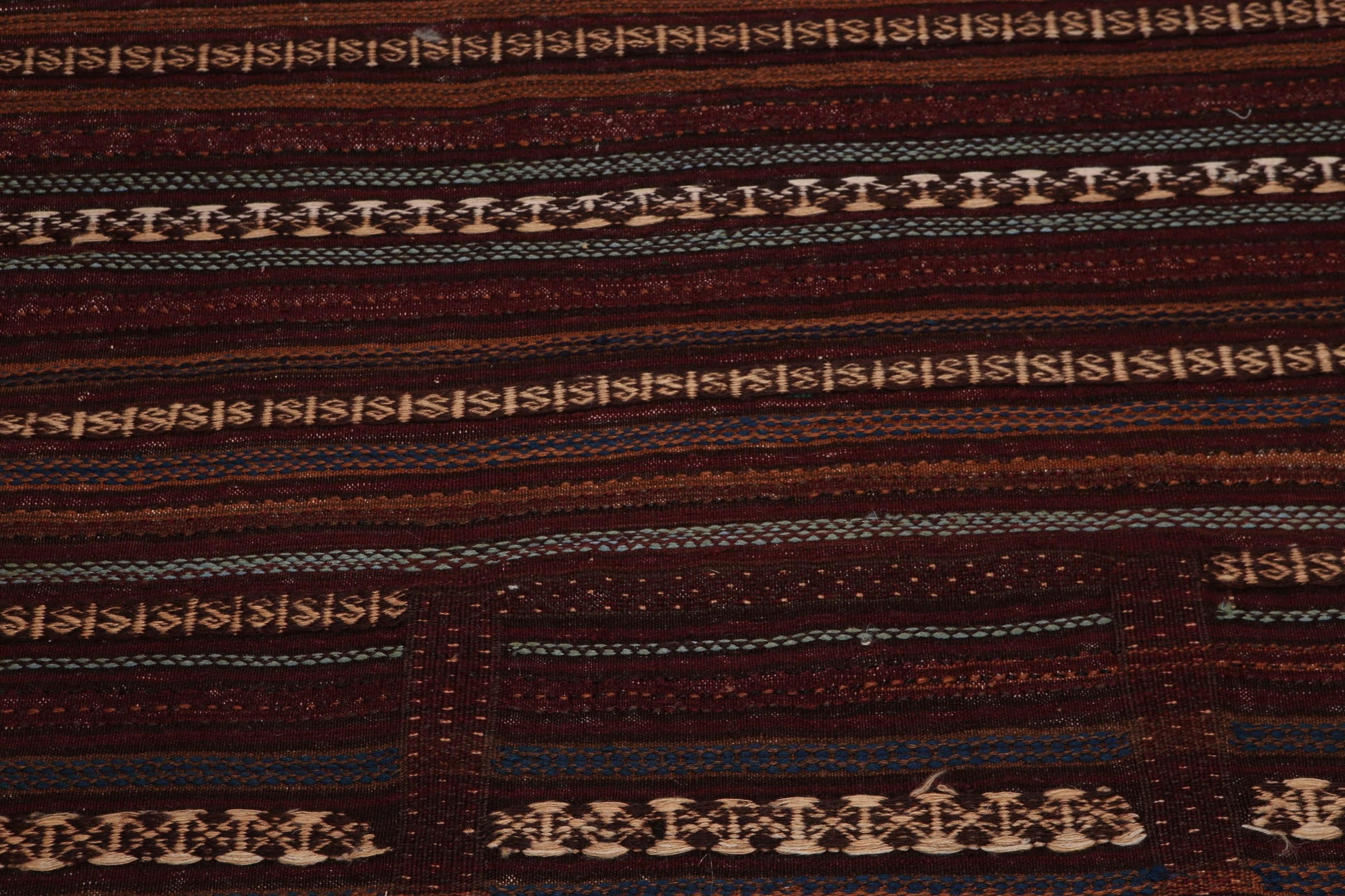3'8" x 4'8" Hand Woven Afghani Tribal Kilim 100% Wool area rug Rust-3