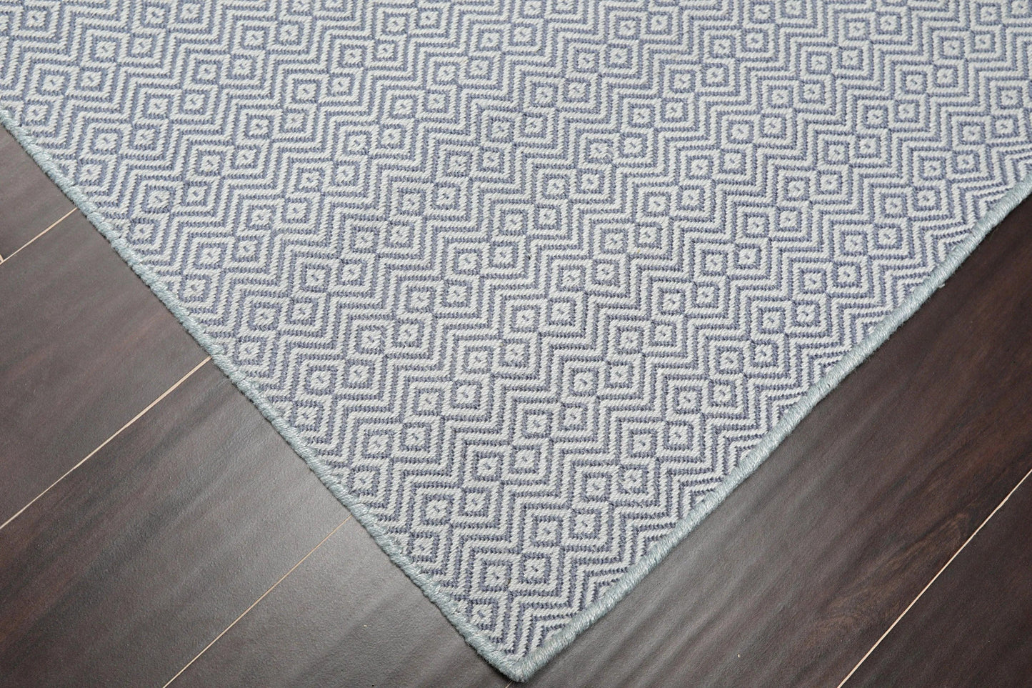 Multi Size Tone on Tone Blue Hand Tufted Wool Modern & Contemporary Oriental Area Rug-3