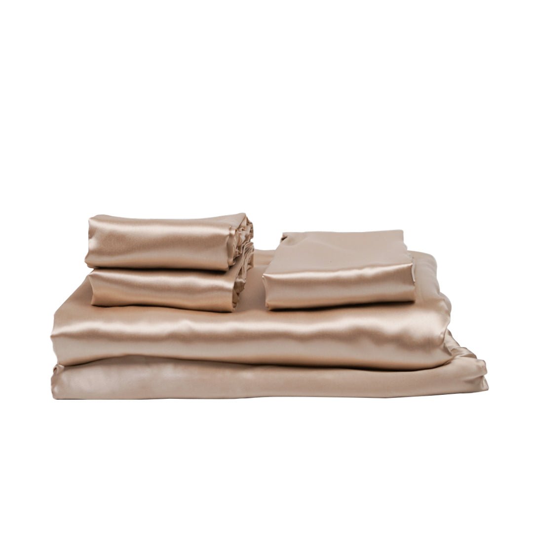Queen 5 Piece Silk Bedding Set-2