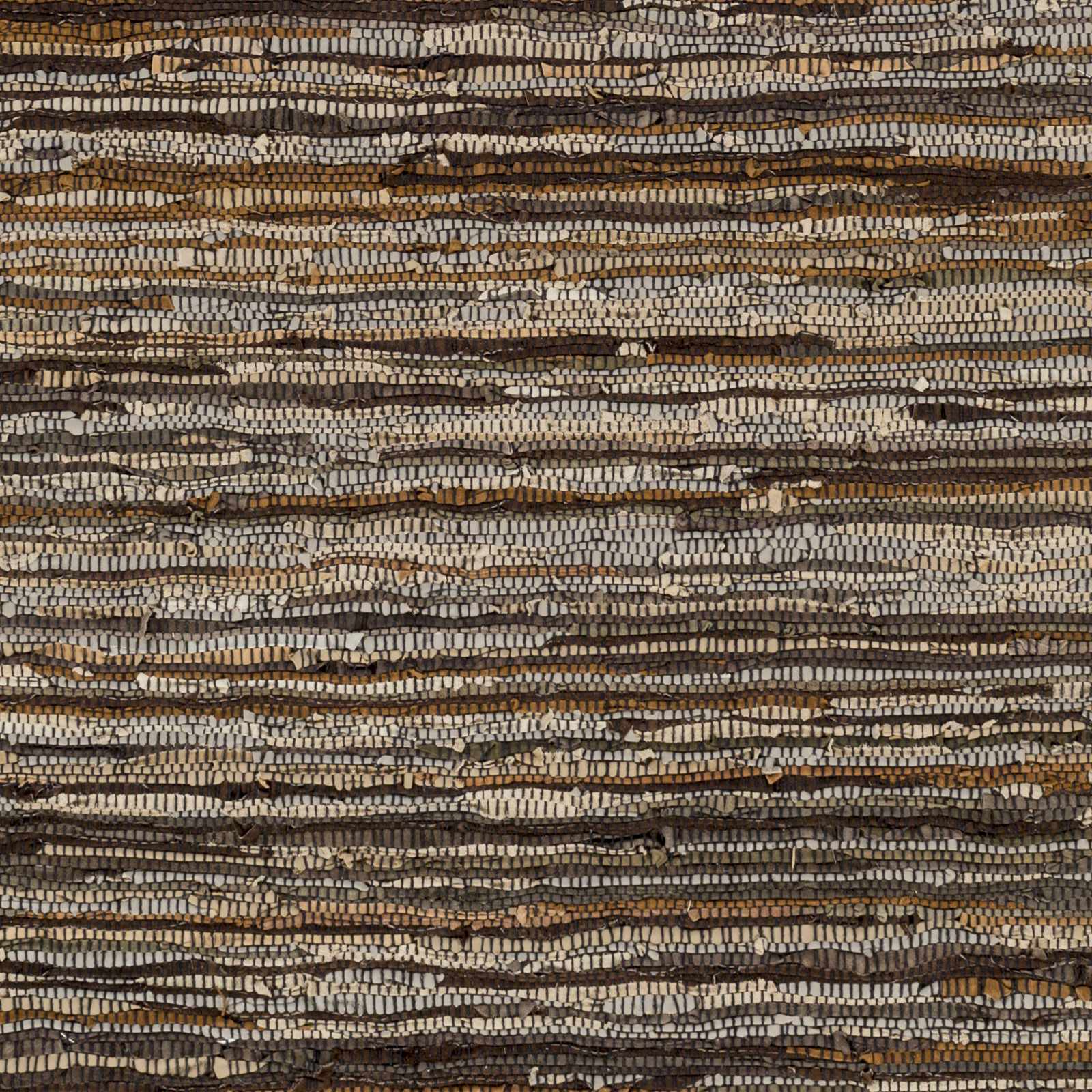 Hand Woven Leather Rag Rug-3