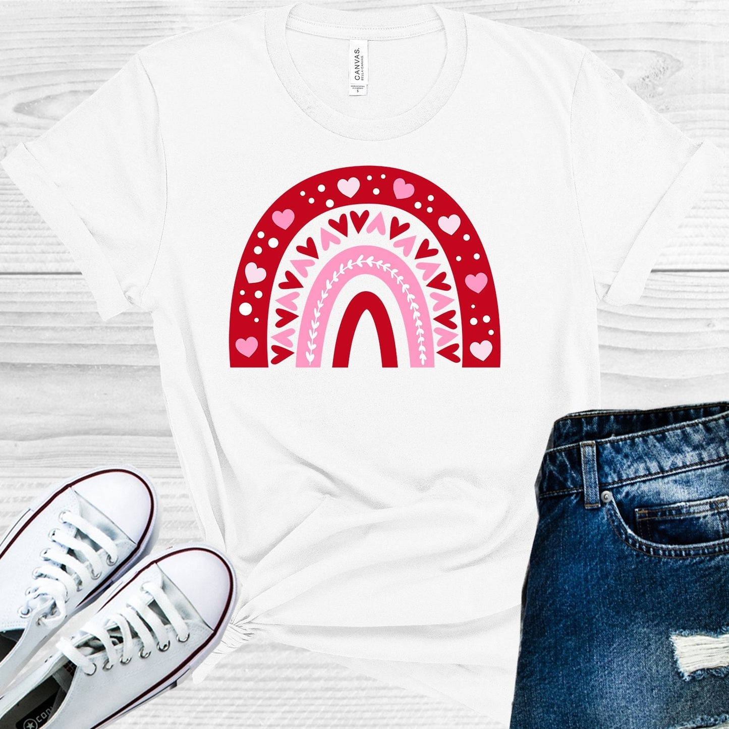 Heart Rainbow Graphic Tee