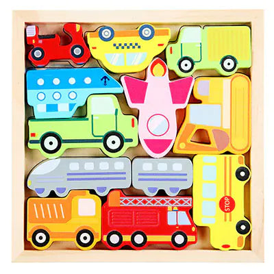 3D Cartoon Animal Wooden Puzzle