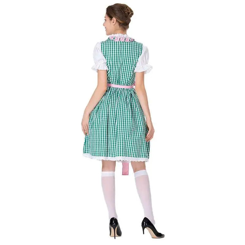 Red Checkered German Beer Festival Clothing Dirndl