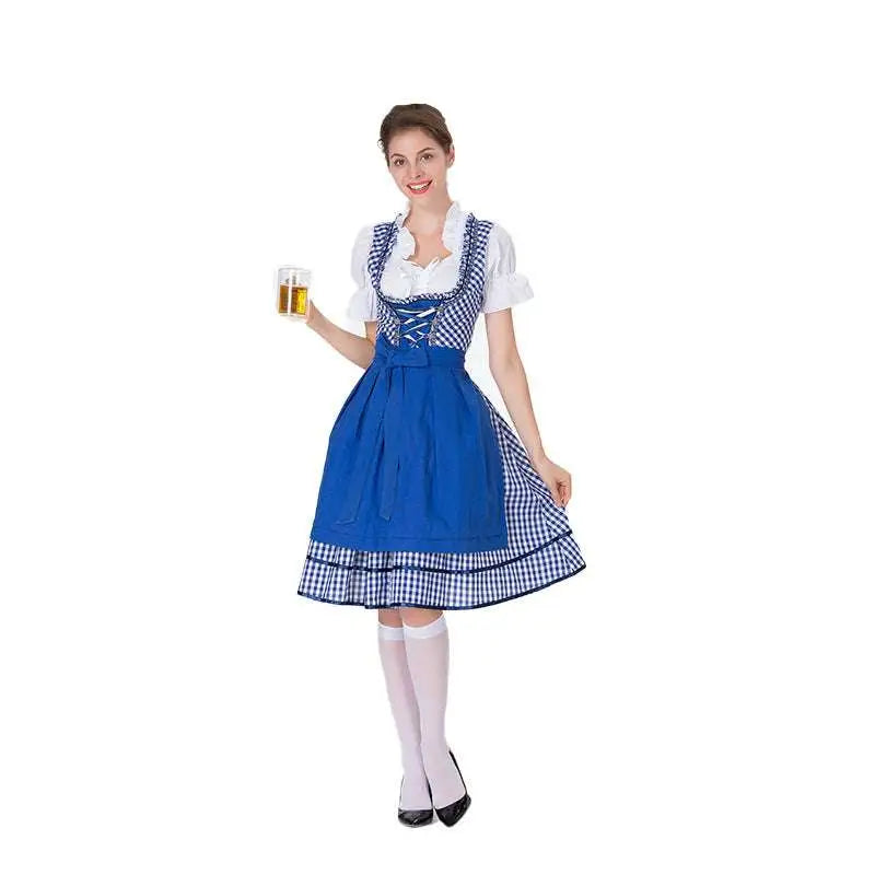 Red Checkered German Beer Festival Clothing Dirndl