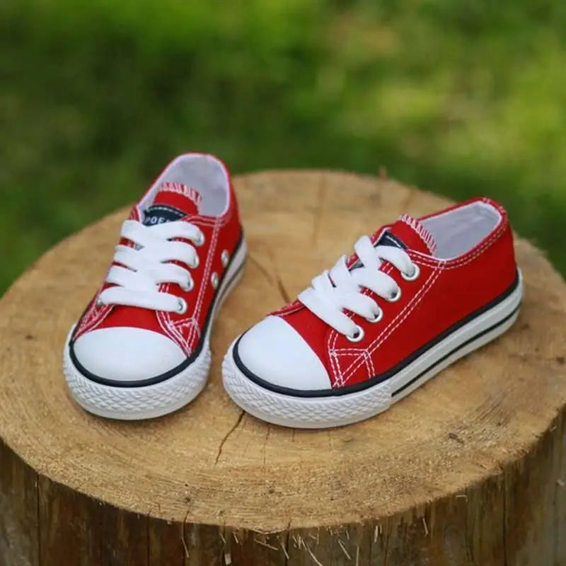 Red Toddler Canvas Casual Shoes Student Style