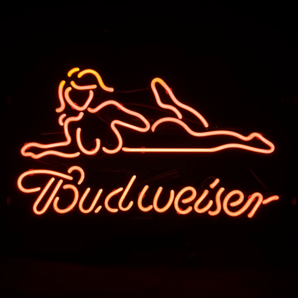 Female Silhouette Budweiser Novelty Neon Signs LED Light