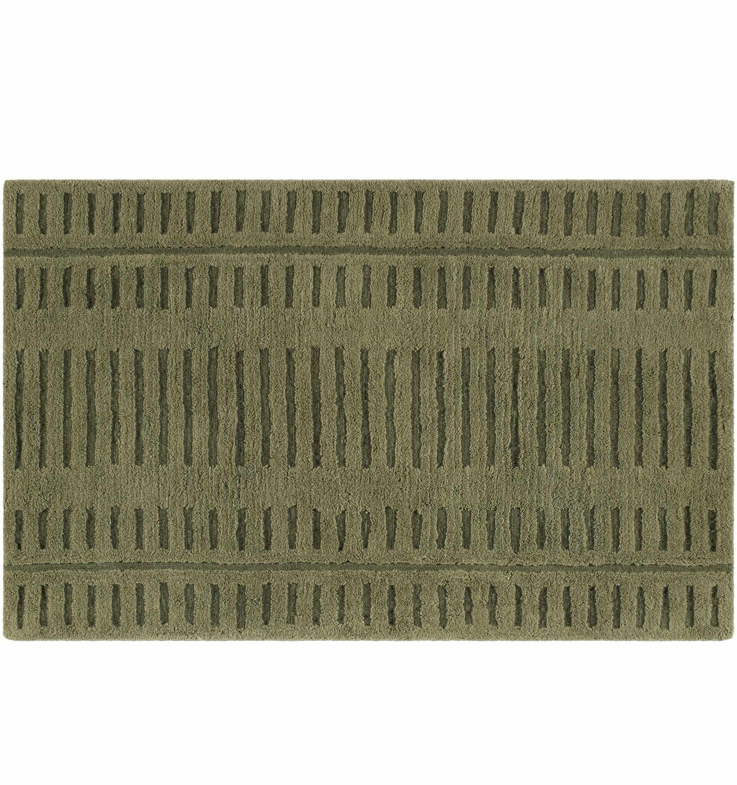 Washable Wool Rug - Green-1