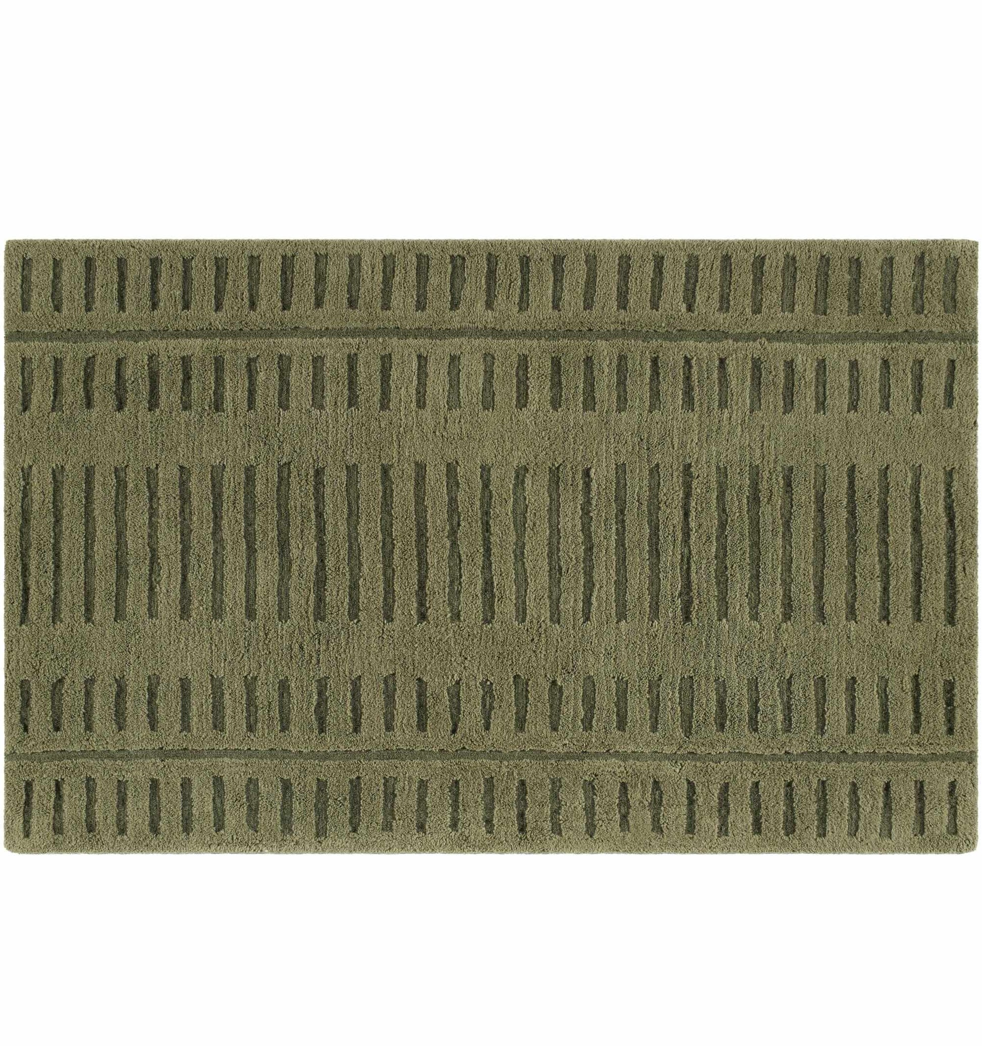 Washable Wool Rug - Green-1