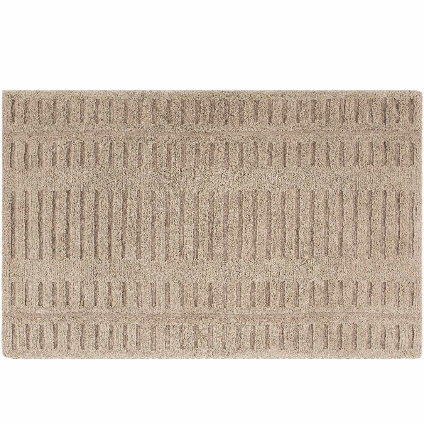 Washable Handmade Wool Rug - Brown-1