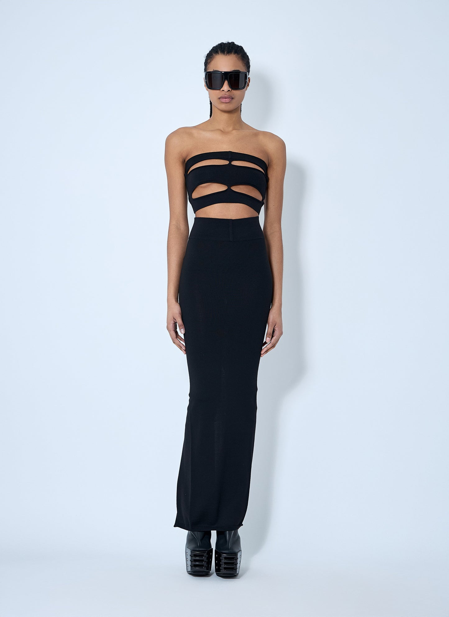 Rick Owens Women Wool Knit Maxi Skirt