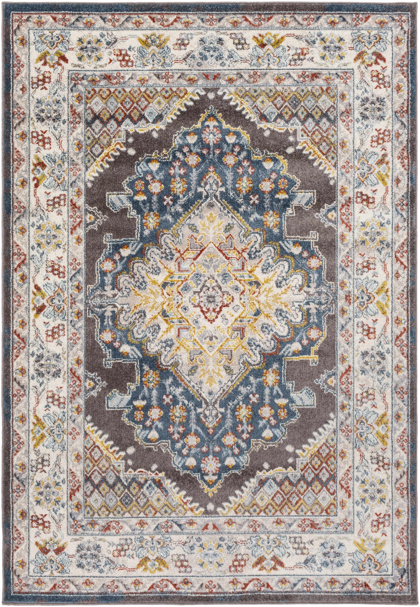 Haymond Brown Medallion Area Rug-5