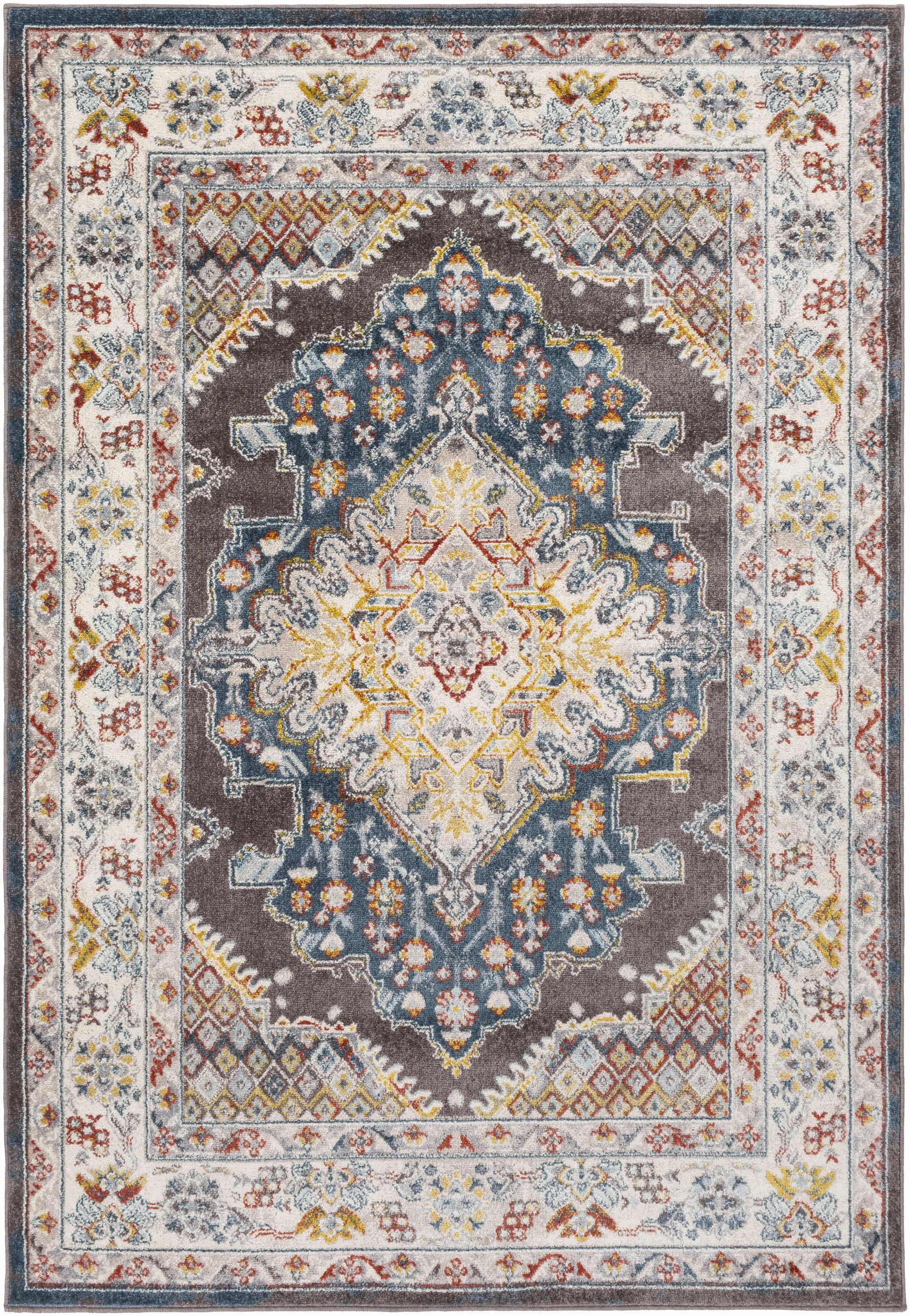Haymond Brown Medallion Area Rug-5