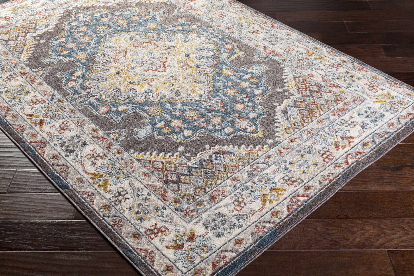 Haymond Brown Medallion Area Rug-4