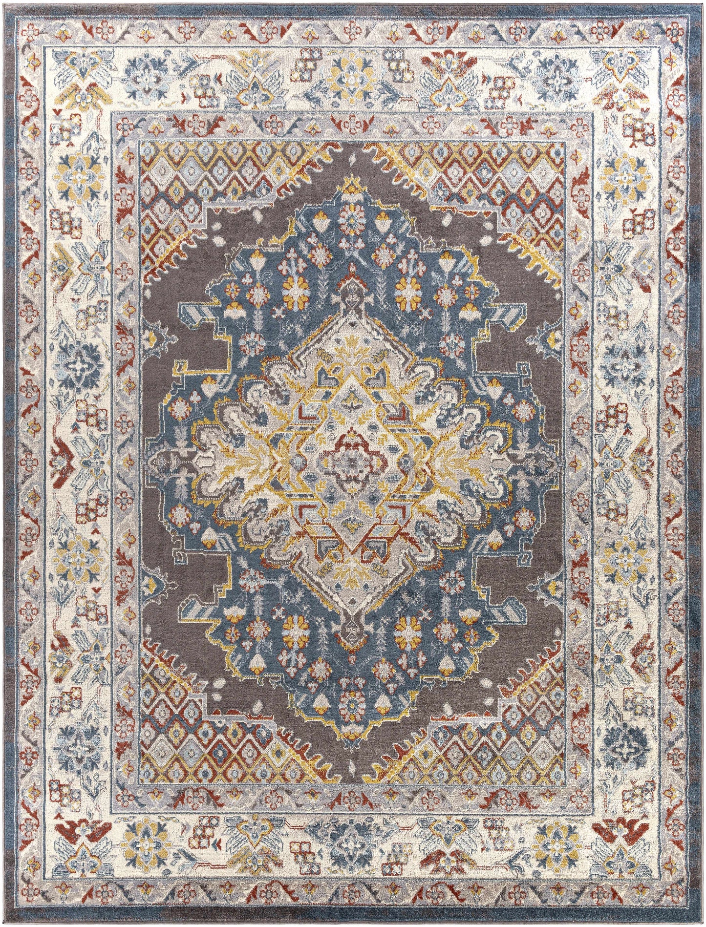 Haymond Brown Medallion Area Rug-6
