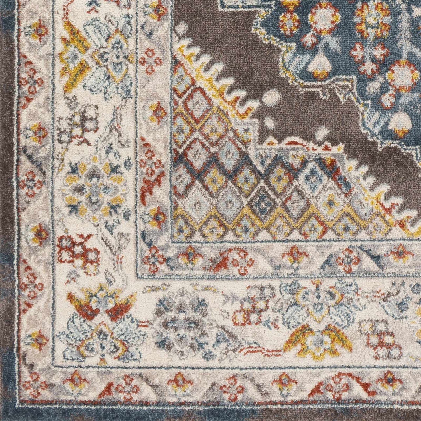 Haymond Brown Medallion Area Rug-1